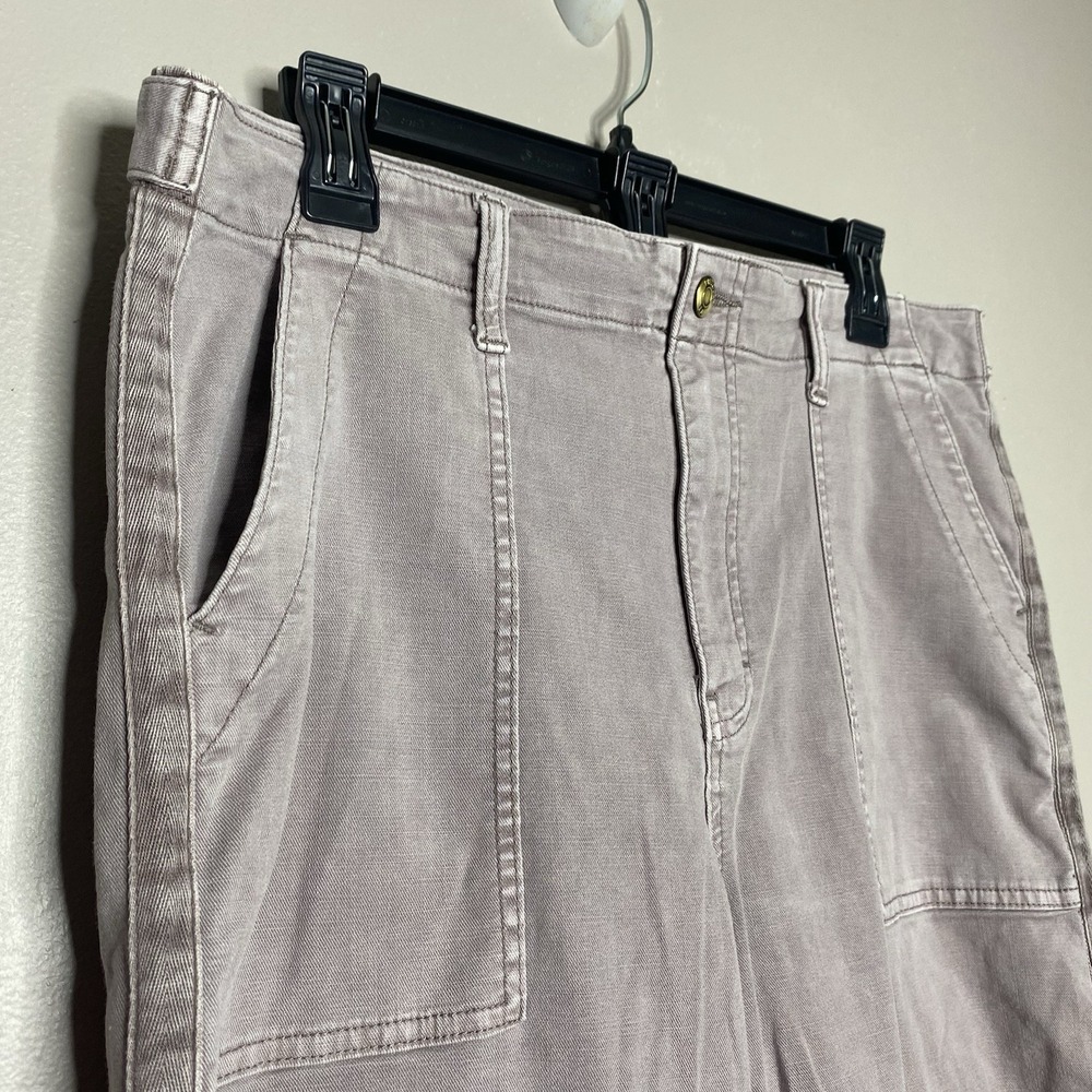 PISTOLA Straight Leg Pant Women Size 31 Pale Purple Cropped Utility High Rise - Picture 4 of 15